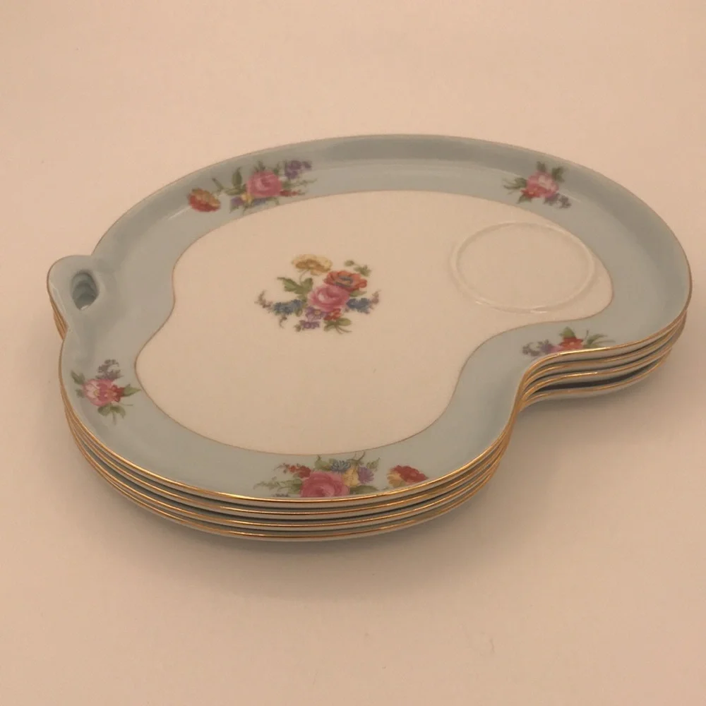Set of 4 Vintage (1930s)‎ Noritake Snack Plates